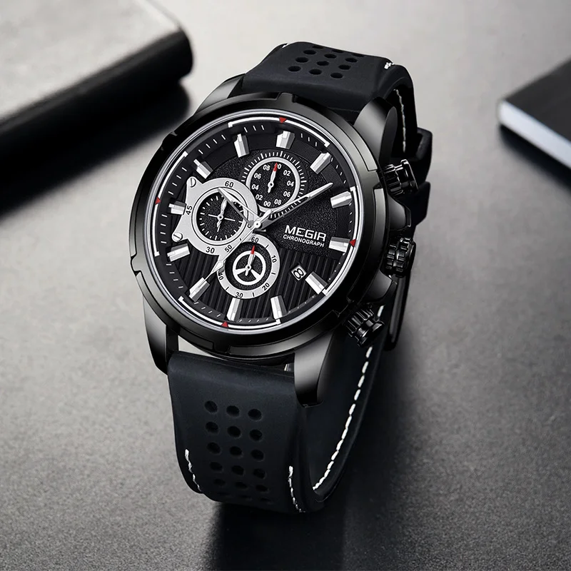Часы наручные MEGIR мужские повседневные брендовые Роскошные спортивные в стиле