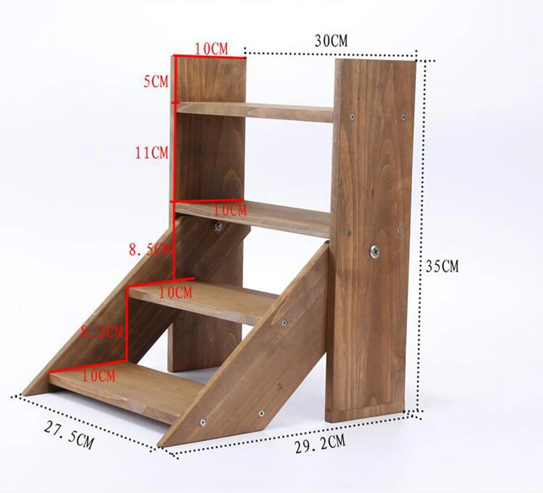 new wood flower shelf rack home floor-style living room green flower pot shelf multi-layer indoor flower stand Desktop flower s
