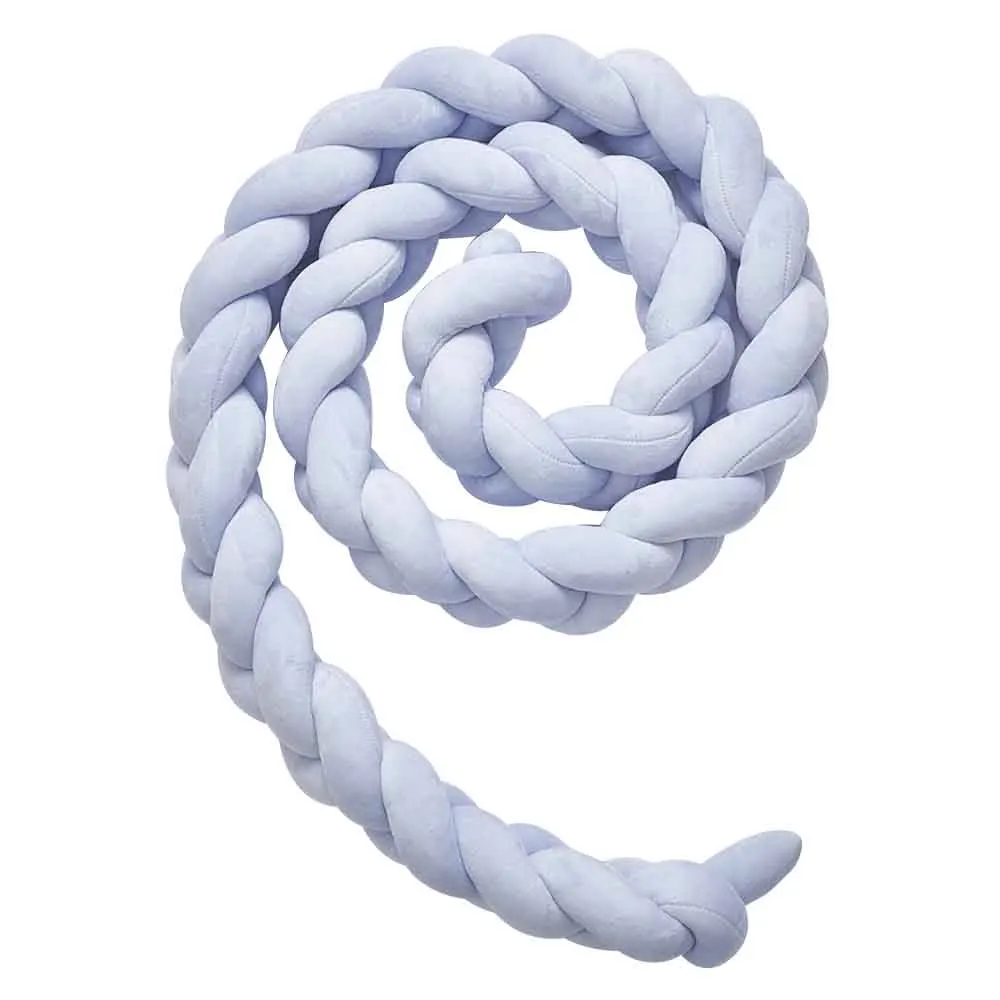 Blue 2m 1 м, 2 м, 3 м, мягкая детская кровать, бампер для кроватки, аксессуары для детской активности/детское ограждение, чистый тканый плюшевый узел - Цвет: Blue 2m