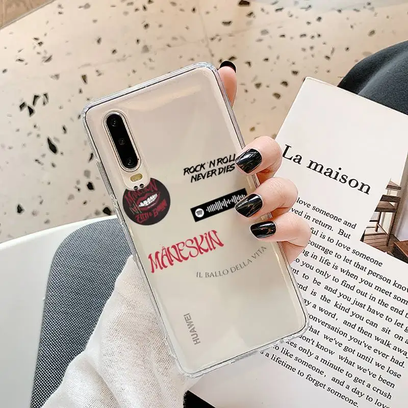 

Maneskin Damiano David Phone Case Transparent for Samsung A71 S9 10 20 HUAWEI p30 40 honor 10i 8x xiaomi note 8 Pro 10t 11