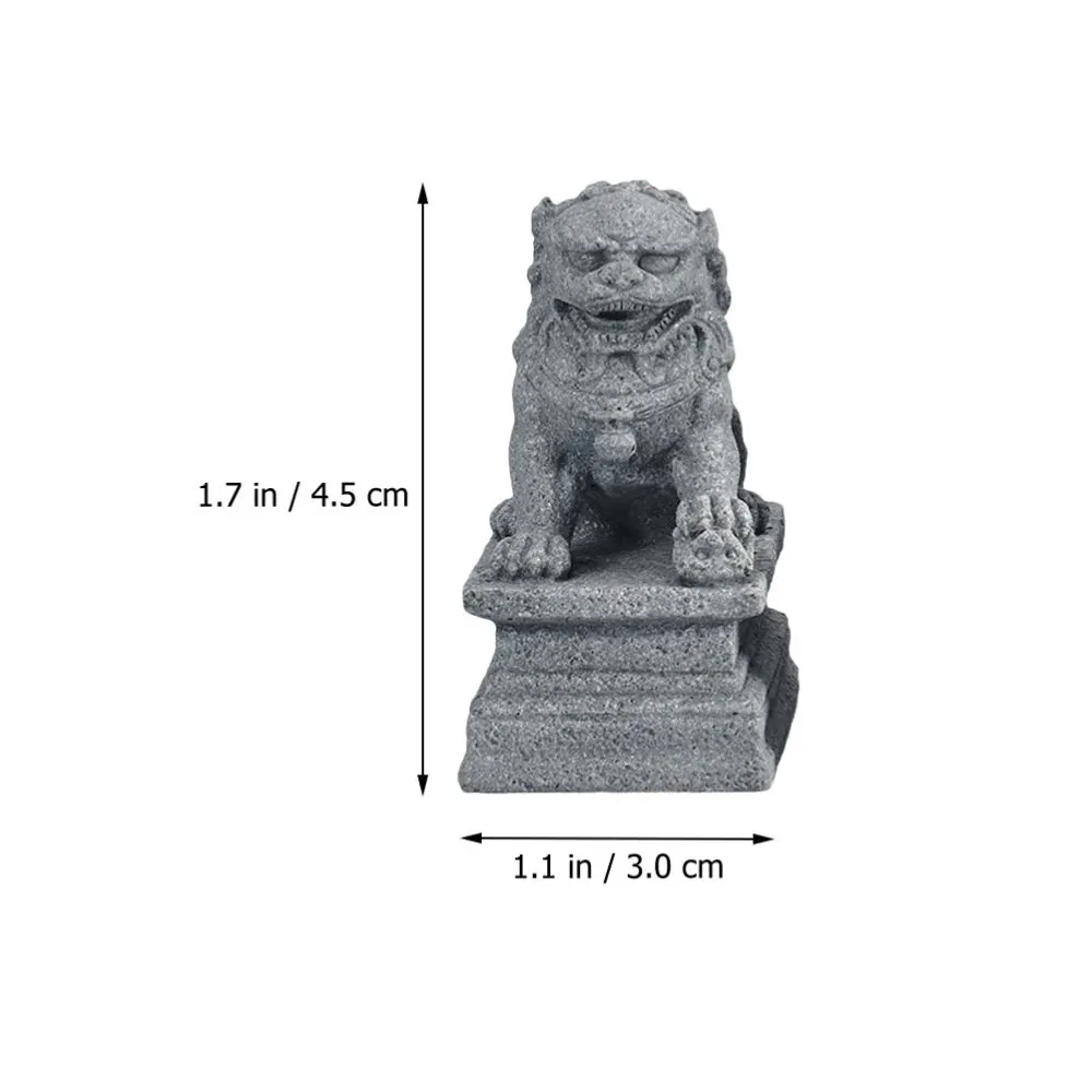 

2Pcs Mini Stone Lion Decor Simulation Lion Crafts Landscape Small Ornaments