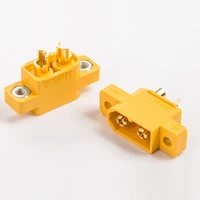 5pcs yellow xt60e m mountable male plug connector for rc models multicopter fixed board diy spare part remote control toy parts1