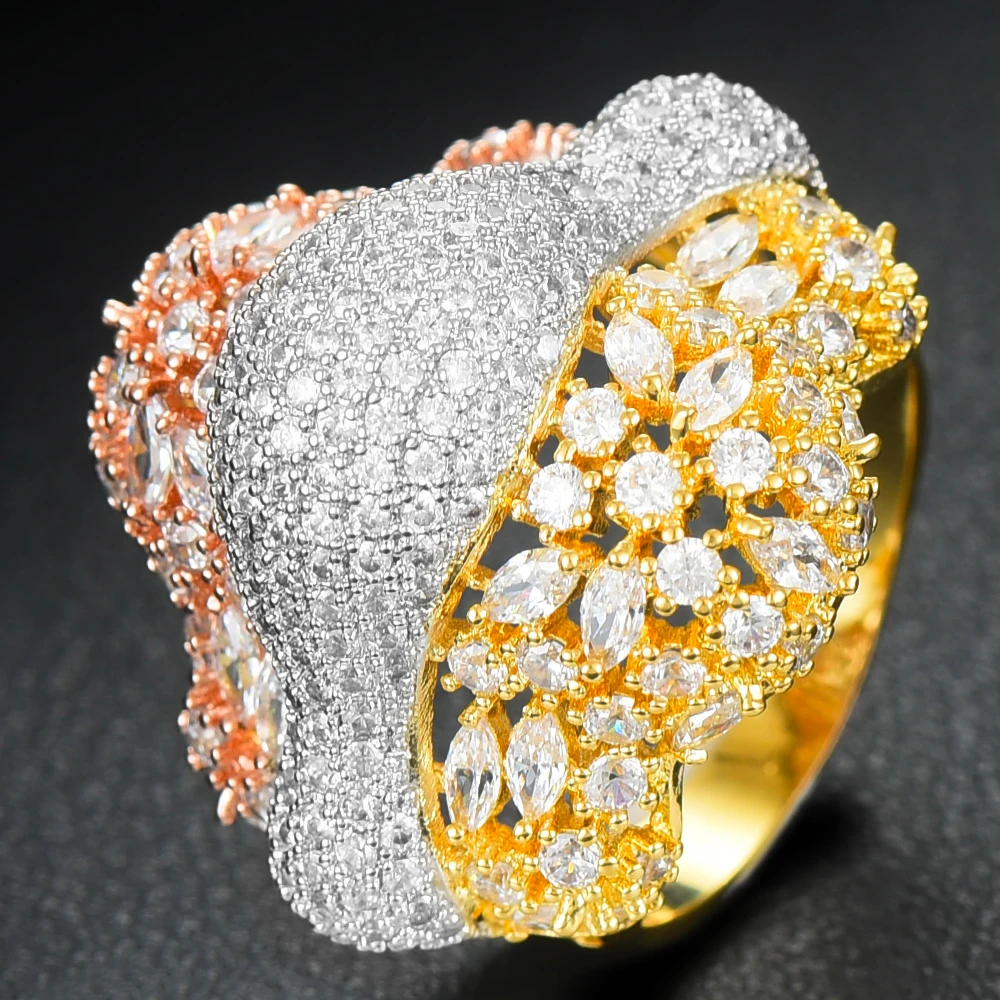 

missvikki Luxury finely Disco Stackable Luxury Bangle Ring Sets for Women Wedding Bangle Ring Sets aretes de mujer modernos 2020