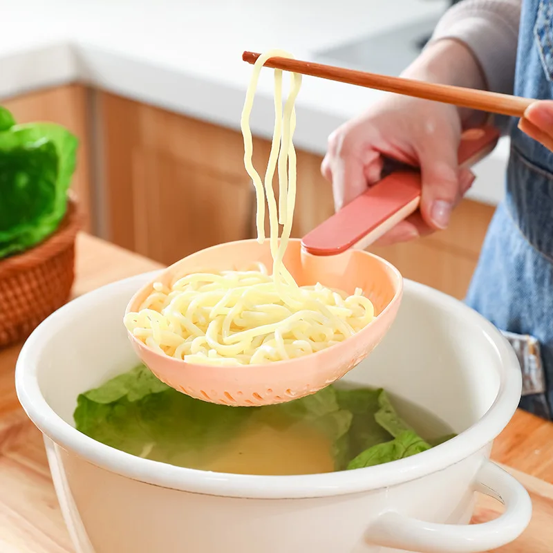 

Lohas 1Pcs Kitchen Colander Filter Mesh Spoon Fried Food Oil Scoop Drain Oil Food Clip Fishing Oil Kitchen Drain Noodle Scoop
