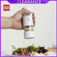 huohou electric grinder pepper seasonings spices grain mill salt shaker led light 5 modes kitchen cooking tool xiaomi youpin