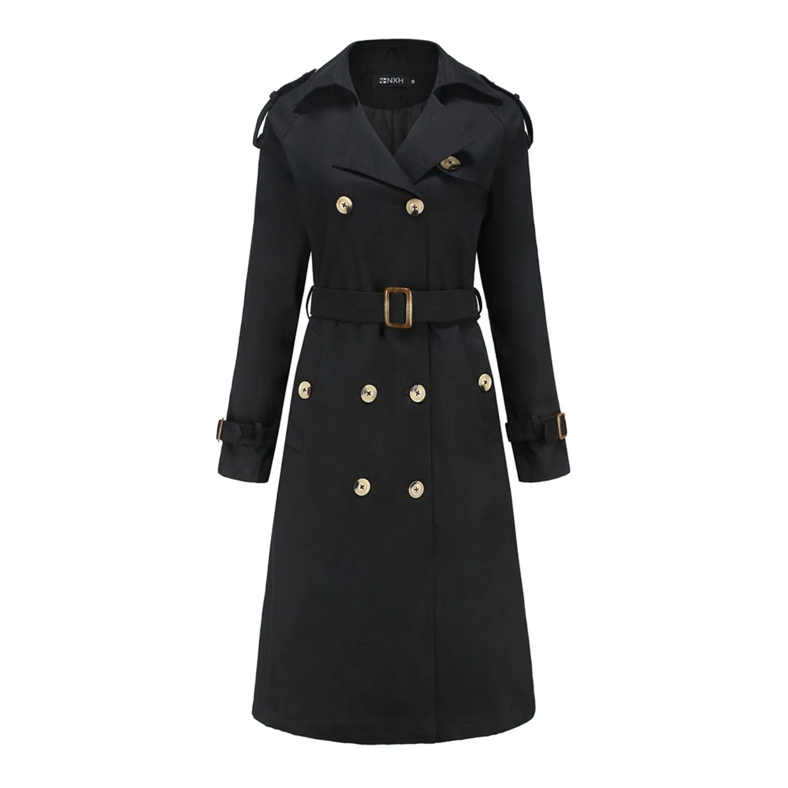 

2021 Fashion Women Trench Coat Autumn Winter Cotton Overcoat Thickened Mid-length Warm Loose Lapell Jacket Parkas For Female