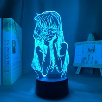 anime 3d lamp cartoon 16 colors touch remote night light bedroom decoration bedside lamps christmas gifts for children lampe led