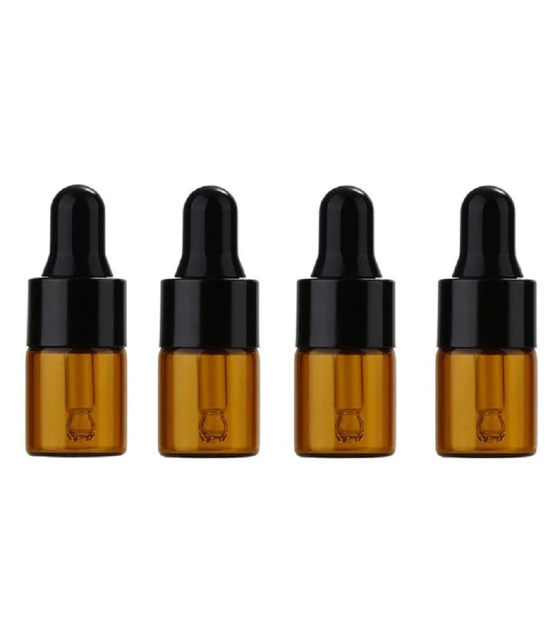 

1ml 2ml 3ml 5ml Essential Oil Bottle Dropper Amber Glass Drop Bottle Mini Essential Oil Bottle for Cosmetic Perfume Essential