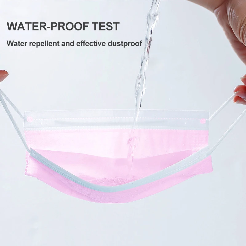 

Pink Medical Mask Disposable Masks Anti Pollution Dust Mouth 3 Plyer Breathable Surgical Mask For Kids Adult Fast Shipping