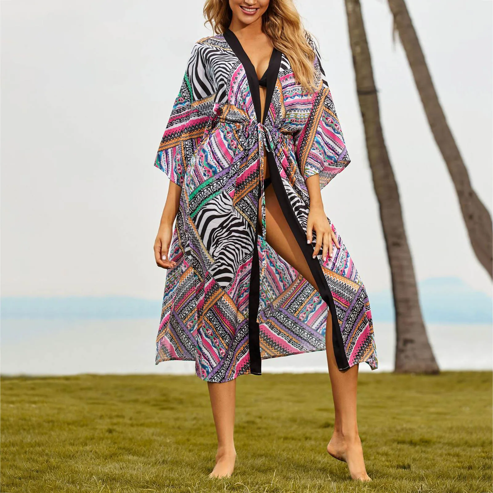 

Women Hot-selling Print Bathing Suit Bikini Swimwear Beach Female Sexy Hollow Swimsuit Smock 2021 New Summer Beachwear Mujer