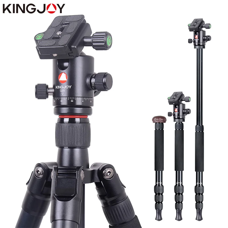 KINGJOY официальный K2008 + Q20 штатив для камеры Профессиональный алюминиевый трип