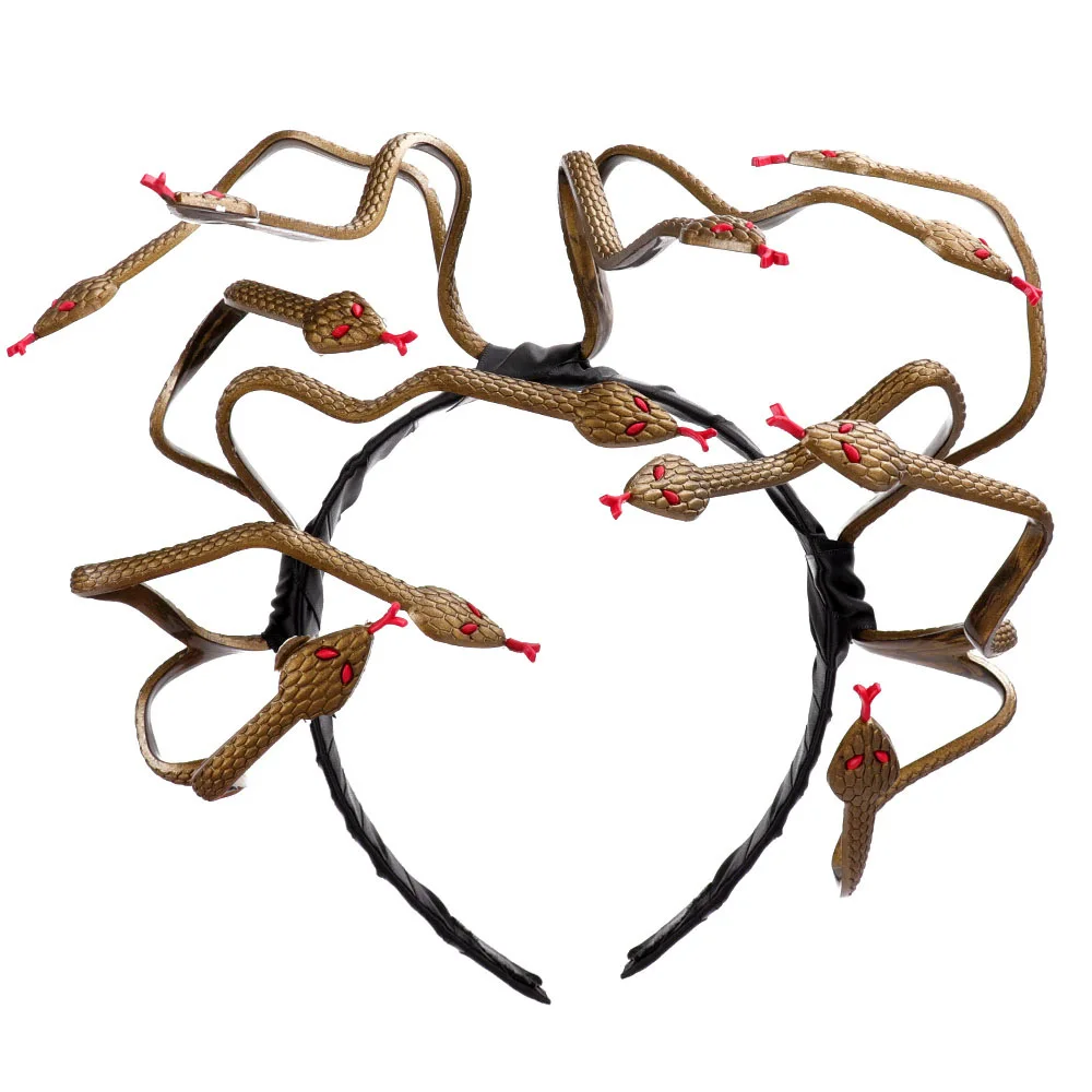 Новый головной убор в виде змеи Medusa для Хэллоуина карнавала искусственных волос