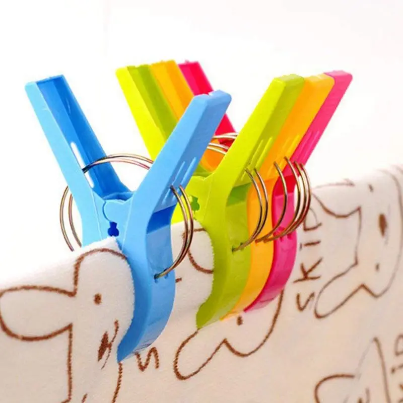 Упаковка из 8 больших Ярких Пластиковых пляжных полотенец фиксторы для штанов