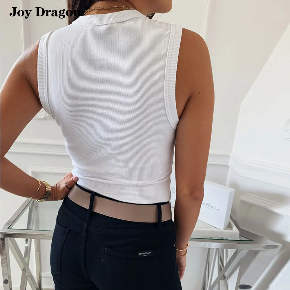 Женские топы и блузки Повседневная белая майка летняя модная женская блузка с