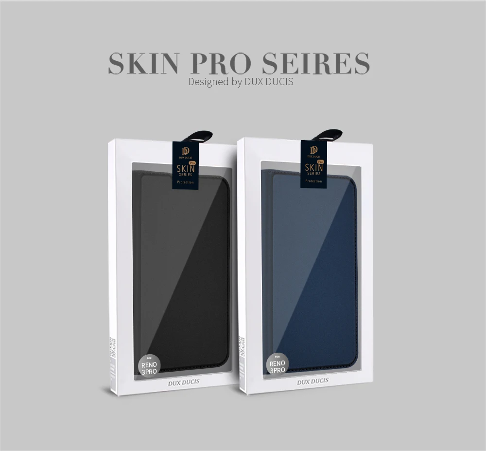 

For OPPO Reno 3 Pro (Asian Version) Skin Pro Series Leather Wallet Flip Case Full Protection Steady Stand Magnetic Closure