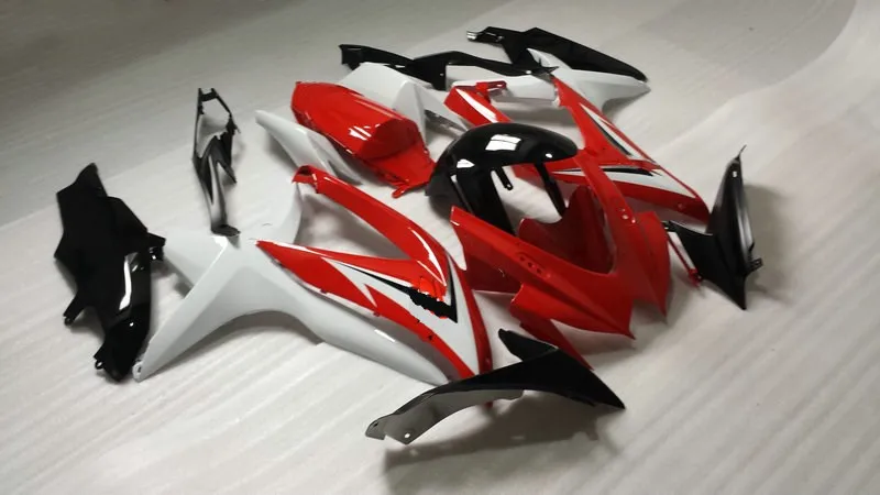 Индивидуальный обтекатель комплект для GSXR600 750 08 09 GSXR750 K8 2008 2009 Красный Белый