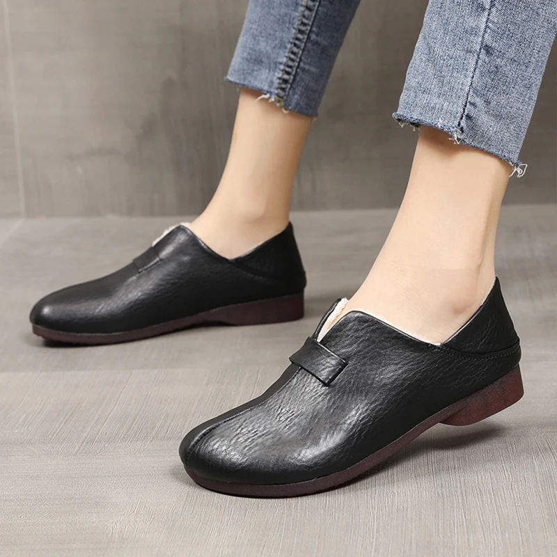 

Round Toe Soft Shoes Woman 2021 Shallow Mouth Female Footwear Autumn Slip-on Casual Sneaker New Winter Comfortable Dress Fall Sl