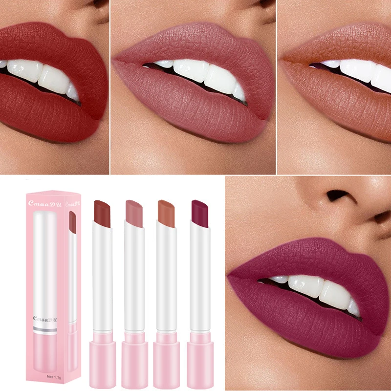 

1PC Sexy Matte Bullet Lipstick ,Waterproof Lip Stick, Long-Lasting Velvet Lipstick Easy To Wear Lip Tint batom Nutritious Makeup