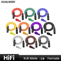 hualiwen xlr cable male to female mf 3pin ofc audio cable foilbraided shielded for microphone mixer amplifier 1m 2m 3m 5m 10m