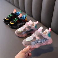 korean style children soft sole sneakers boy 2021 spring and autumn double mesh breathable sneakers girls fashion running shoes
