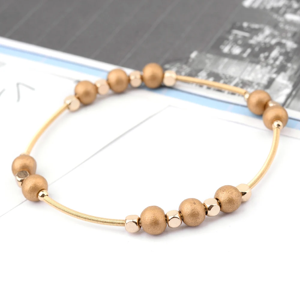 Новинка женские весенние браслеты BOJIU из стали золотого цвета белые коричневые с