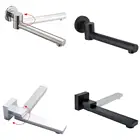 180  латунный поворотный хромчерный настенный смеситель для ванной излив на ванну душ