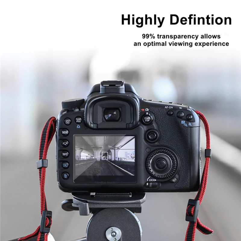 Закаленное защитное самоклеящееся стекло для камеры Canon 70D 80D 90D + Защитная пленка