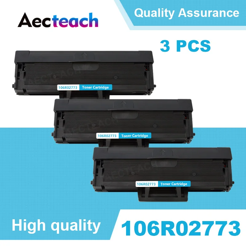 Aecteach 3 шт. 106R02773 для Xerox 3020 3025 Phaser WorkCentre WC3025 заправка лазерного принтера картридж с