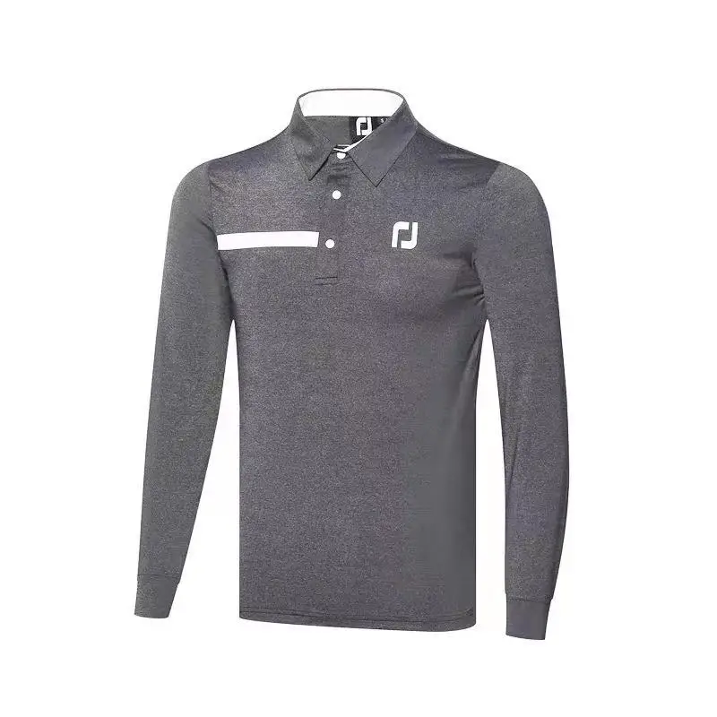 

New autumn and winter golf clothing men's long-sleeved breathable sports quick-drying Polo shirt lapel sweat-absorbent golf shir