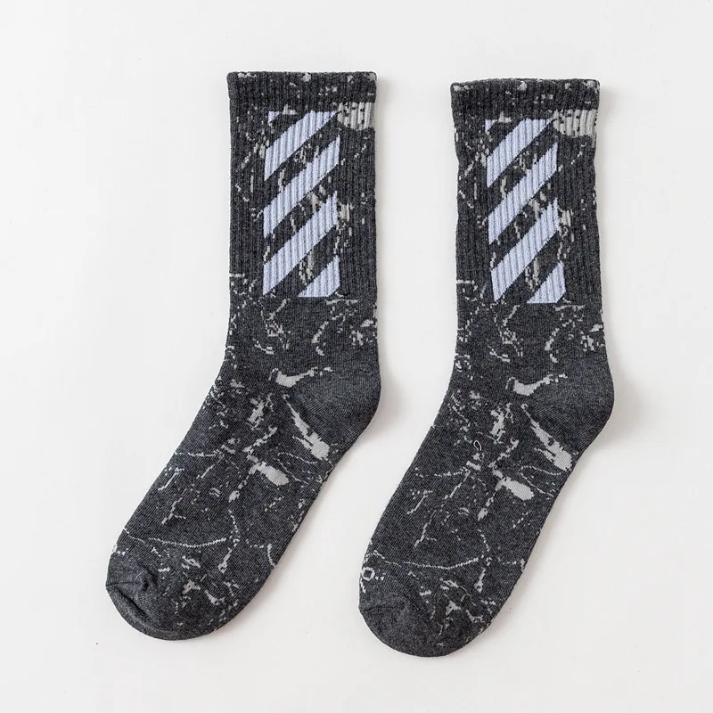 1 пара высококачественных мужских Хлопковых Носков полосатые свободные мужские