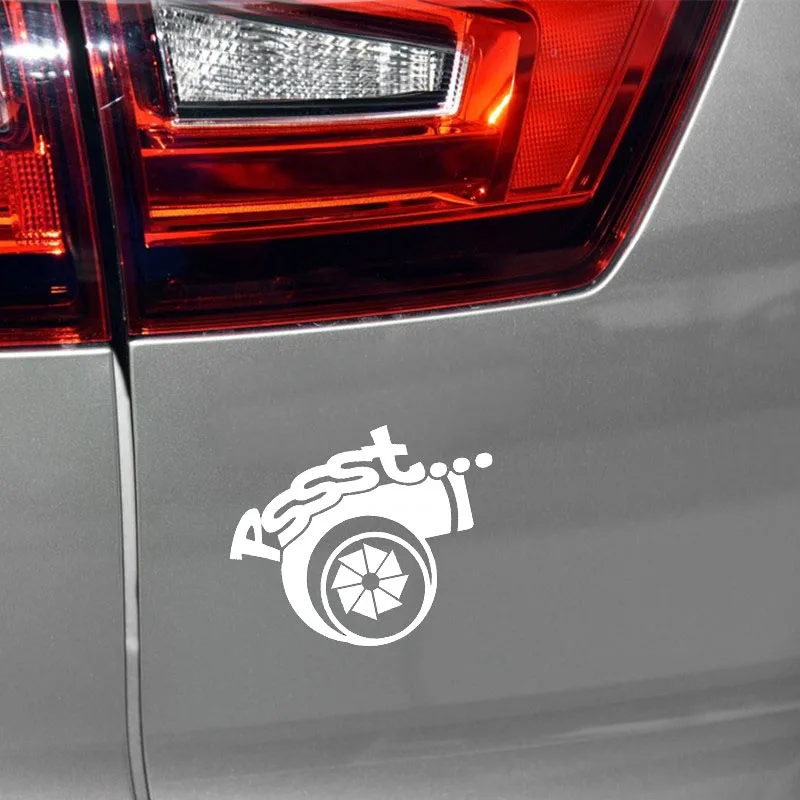 

Car Sticker Turbo PVC Waterproof Sunscreen Decal Racer Blow Off Valve Waste Door Black Silver 17.8cm * 13.6cm