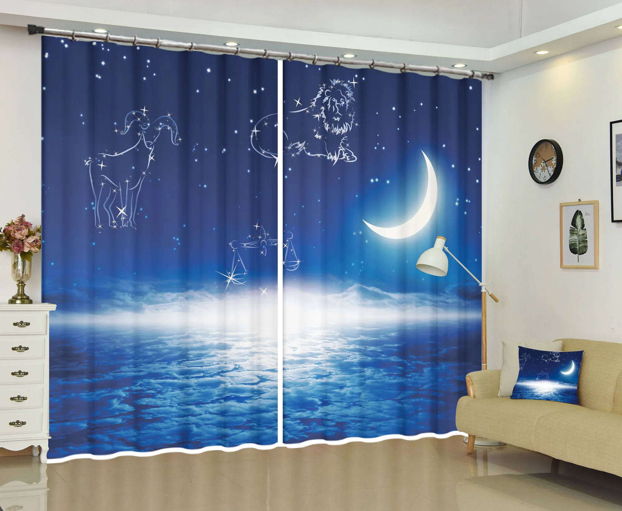 Космическая планета черная дыра личности 3D затемненные шторы на карту