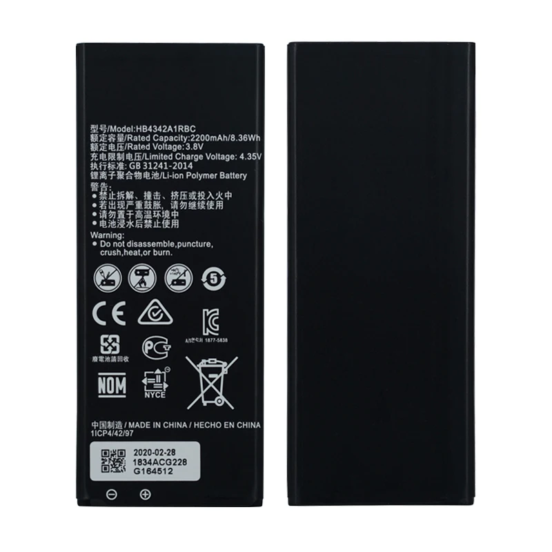 2 шт. оригинальный HB4342A1RBC Аккумулятор для Huawei y5II Y5 II Ascend 5 + Y6 honor 4A SCL TL00 5A LYO L21