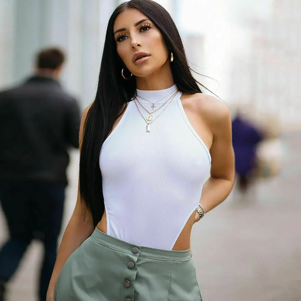 6 цветов женское сексуальное боди с бретельками и глубоким вырезом облегающее