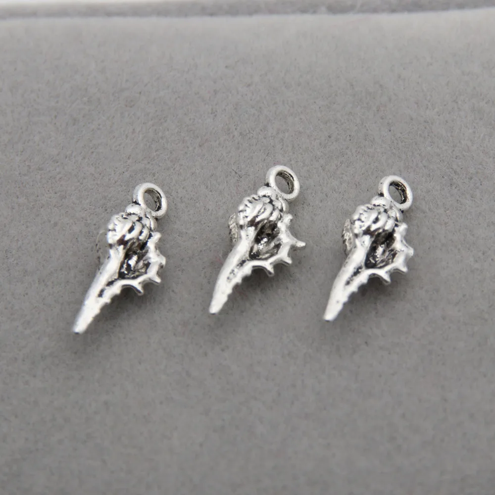 Подвески в виде ракушек серебристые кулон на пляж 50 шт. A3462 | Украшения и