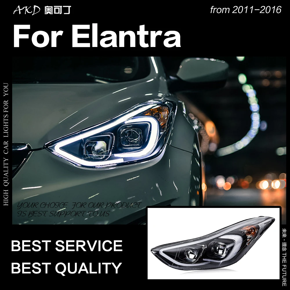 АКД стайлинга автомобилей для фары автомобиля Hyundai Elantra 2011 2016 Элантра МД фар бренд