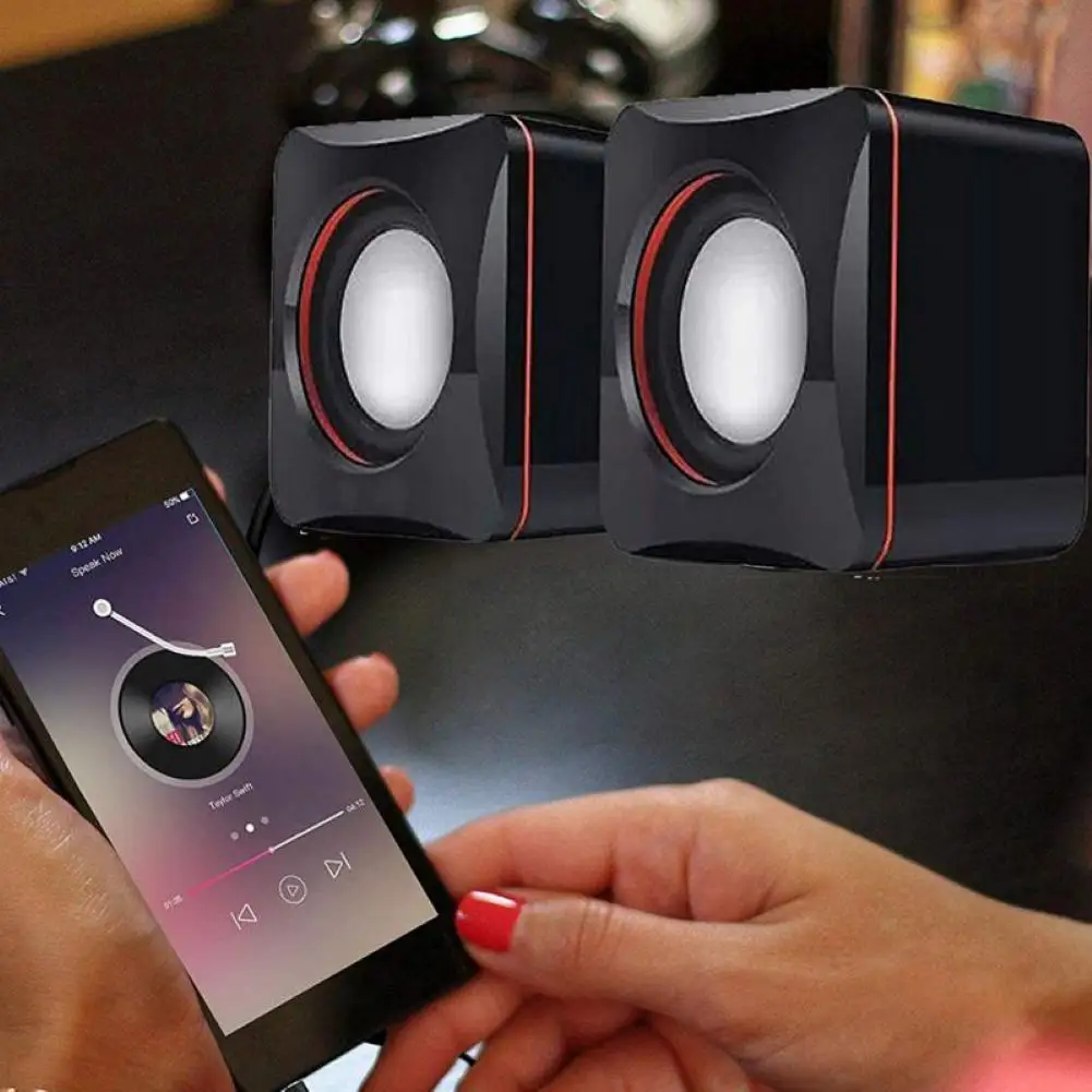 Портативные Компьютерные колонки с питанием от USB настольный мини динамик