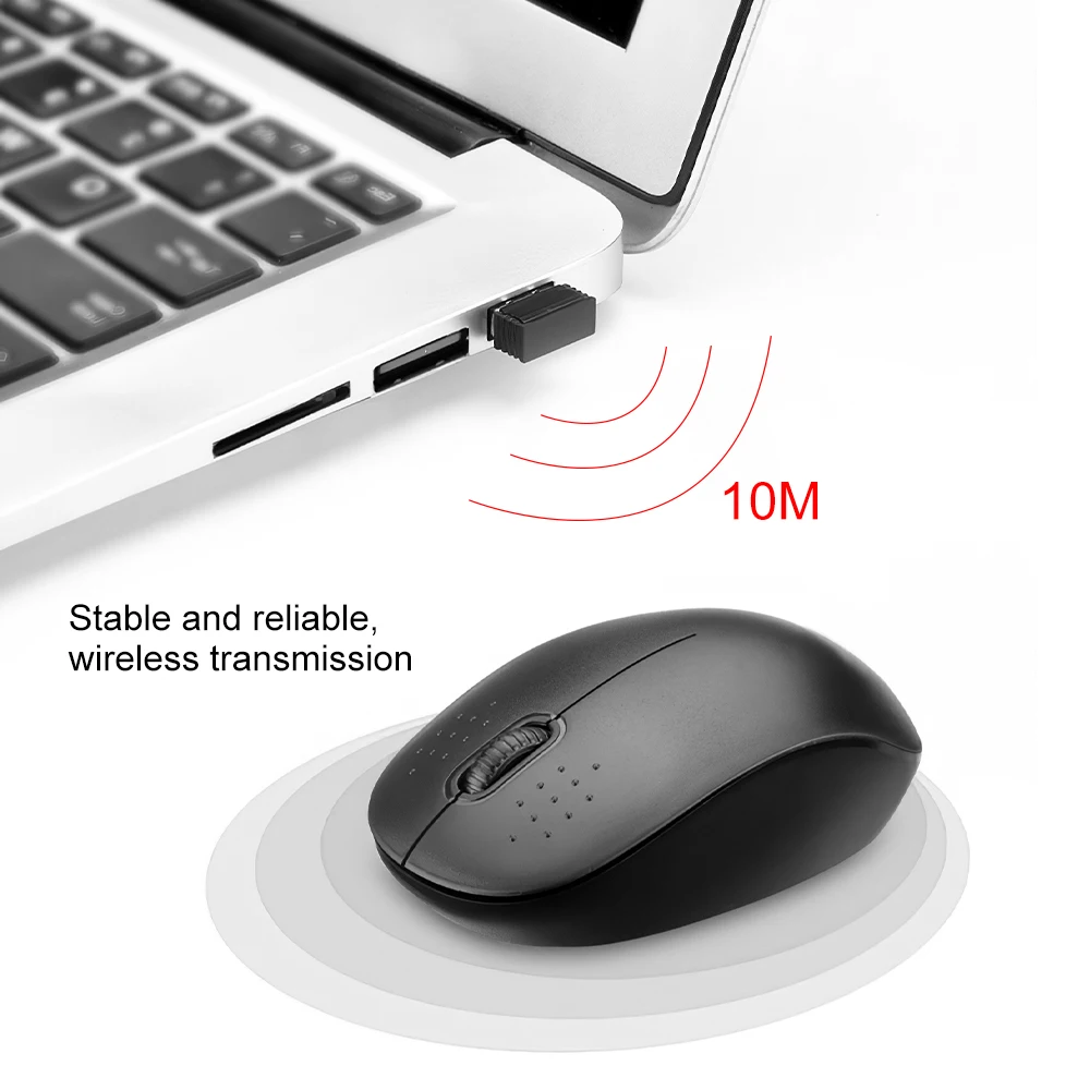 

TRAVOR Wireless 2.4G Noiseless Mouse Optical Mice Ergonomic Mice Silent Buttons Mouse for Laptop Gamer Accessories