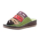 Сандалии женские ортопедические на платформе, босоножки из дышащей кожи, с открытым носком, повседневная обувь в ретро стиле, лето, 2021