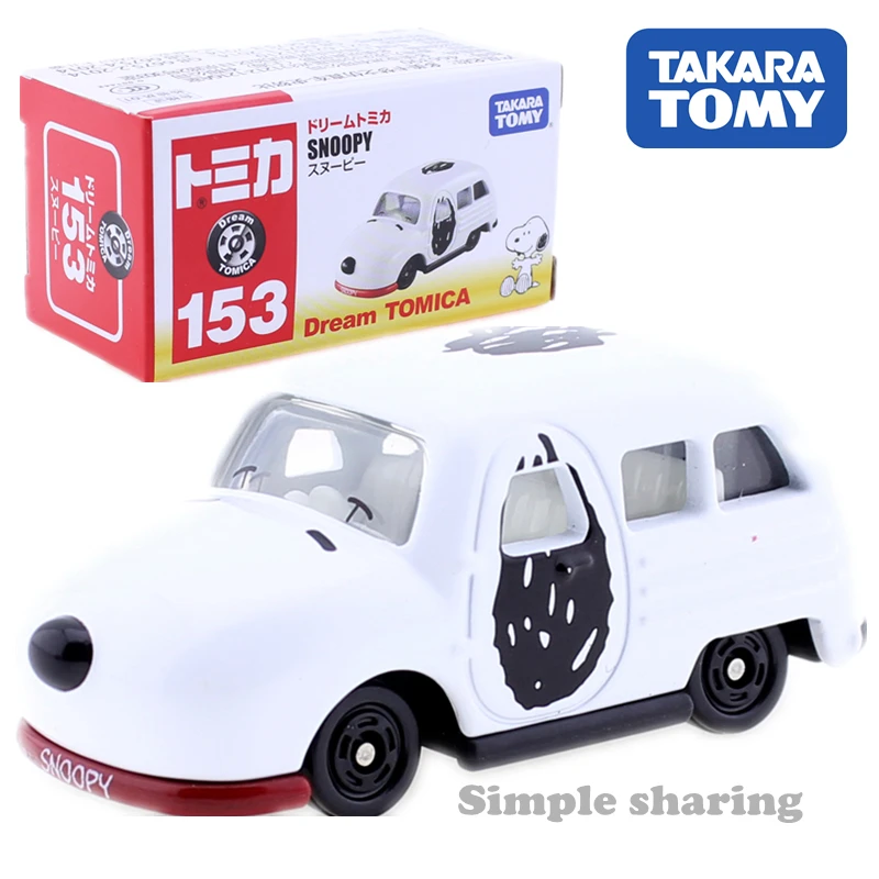 Takara Tomy Dream Tomica NO.153 Снупи фигурка автомобиль литые модели комплект коллекционные