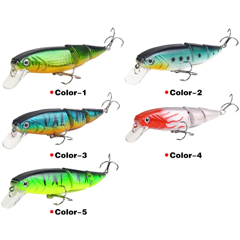 1 шт. сочлененной рыболовные приманки 10 5 см/15 г Minnow Пластик искусственный