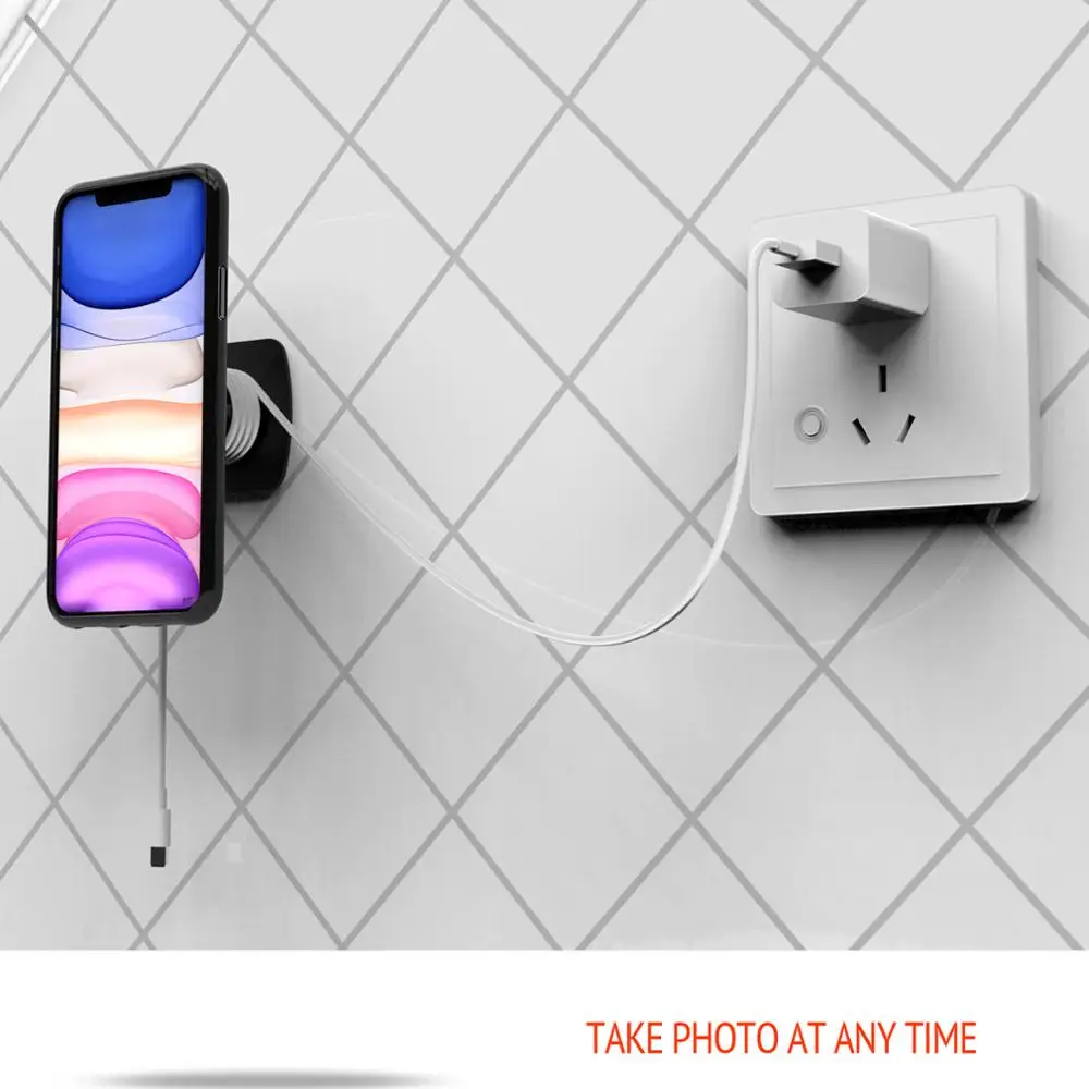 

wall phone holder, For iPhone 11 Pro XR XsMax 8plus 7s walls or desktops Mount Cell Phone Stand With Shockproof Case