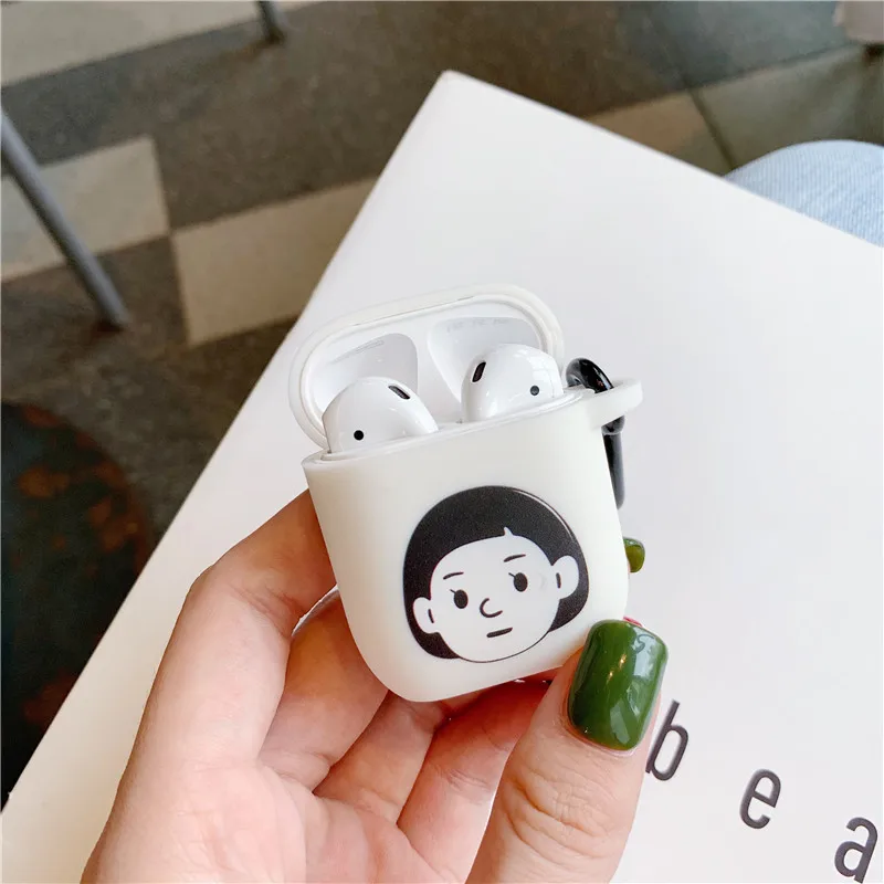 Милые пары изображения для Apple Airpods крышка мультфильм силиконовый Bluetooth наушники чехол s Для Air pods 2 1 гарнитура зарядный чехол сумка
