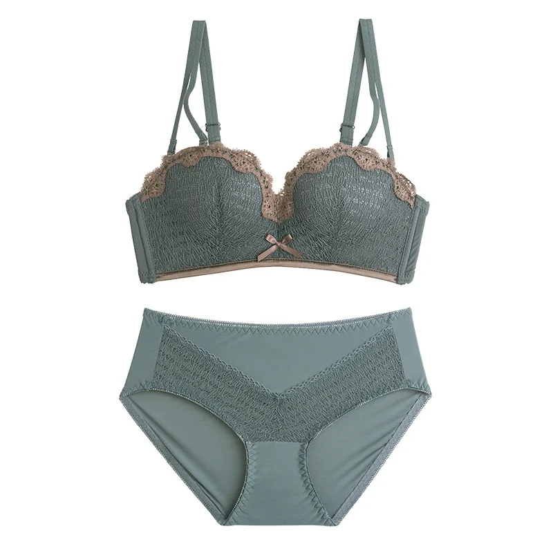 Комплект женского кружевного нижнего белья с чашками пуш ап|Комплекты белья| |