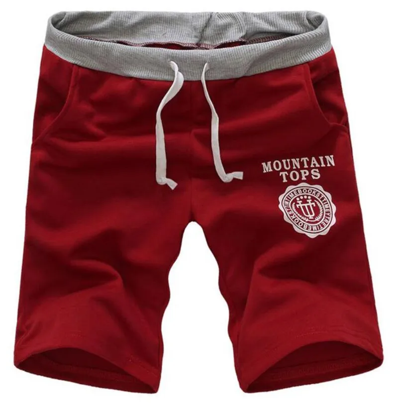 

Drawstring Shorts Men Casual Beach Summer Elastic Waist Shorts Men Cotton Plus Size Loose Letter Printed Male Short Hot