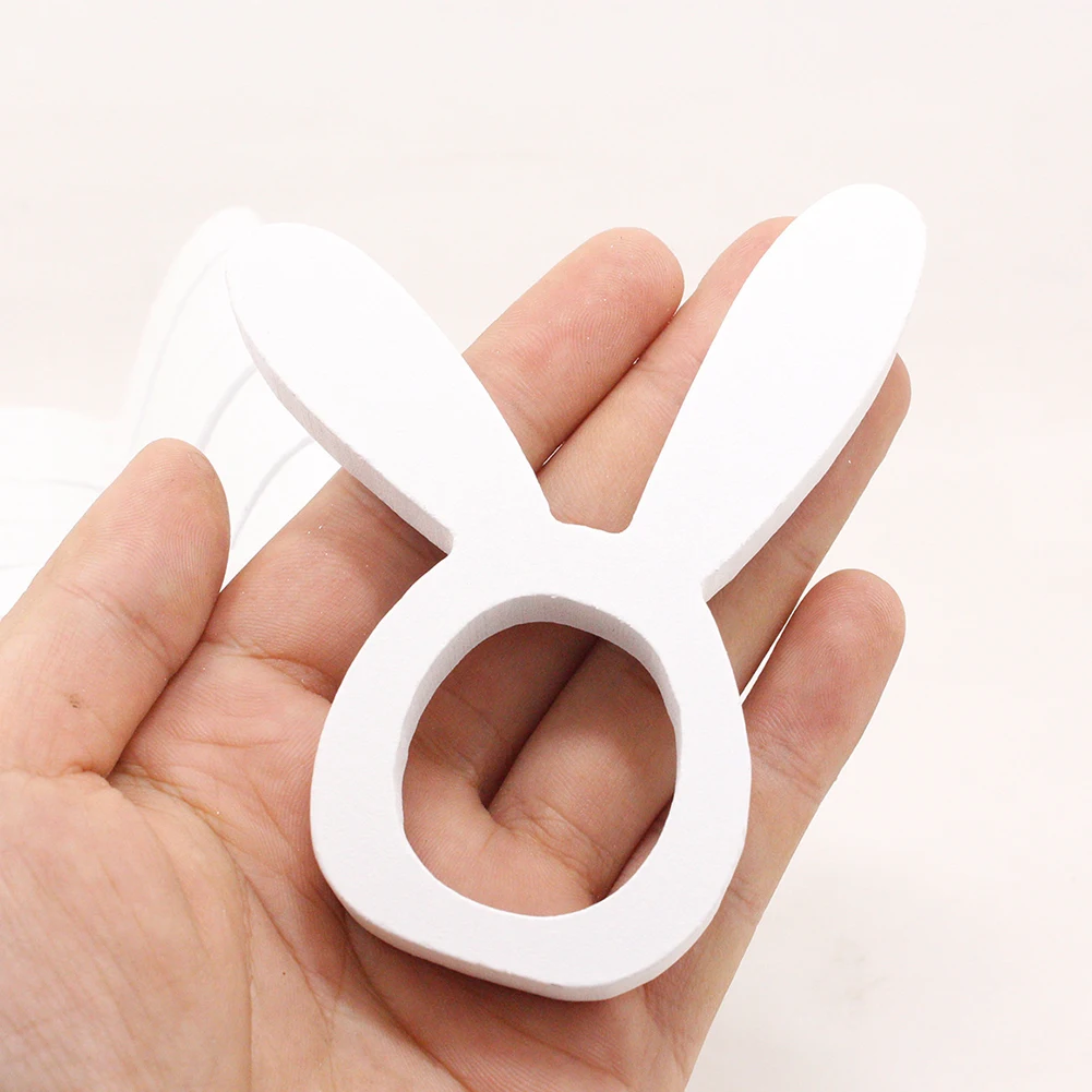 4Pcs Table Napkin Rings Cute Rabbit Wooden Ring Holder Wedding Party Easter Decor Wood | Дом и сад