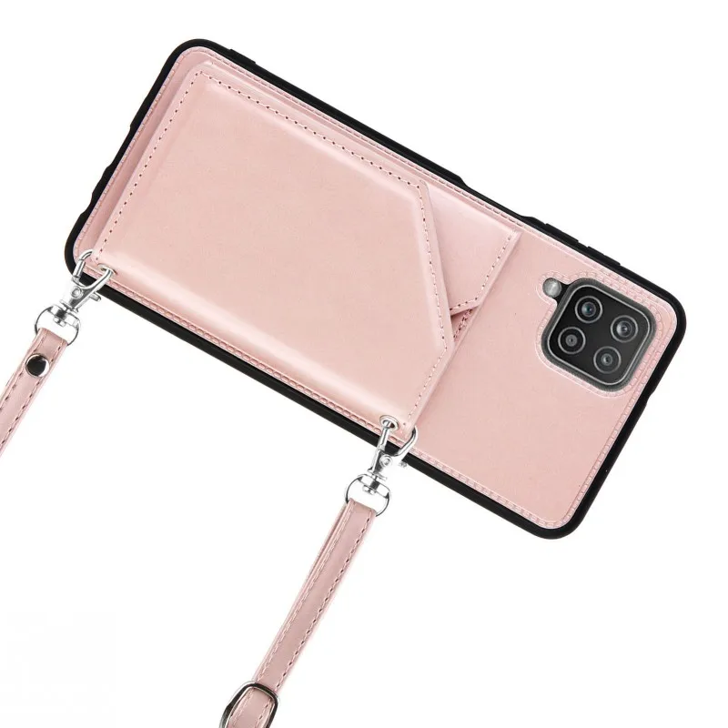 Чехол с ремешком для карт Samsung Galaxy A12 A32 A02S A52 A72 M51 A51 A71 A31 A21S кожаный чехол-кошелек