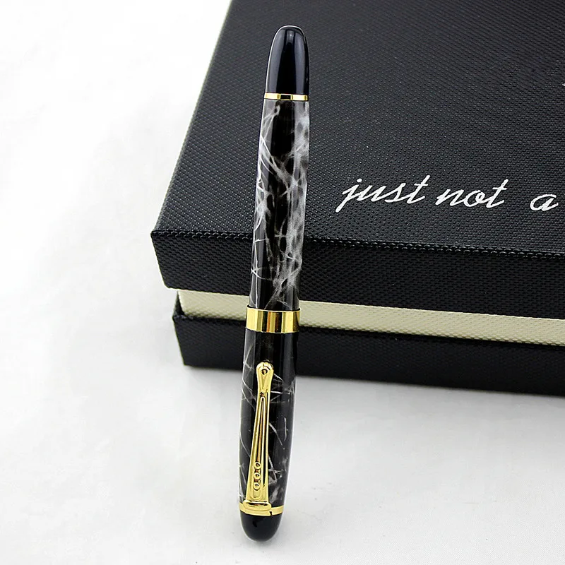 Высококачественная чернильная перьевая ручка 4 цвета с подарочным кожаным