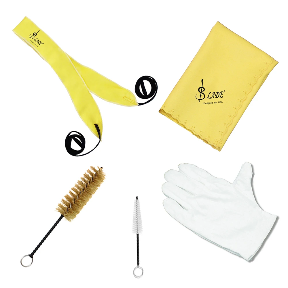 

Trumpet Cleaning Tools Kit with Through Cloth Cleaning Cloth Brush Gloves