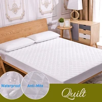 100 waterproof bed cover brushed fabric quilt mattress protector cover for bed breathable anti mite mattress topper 160x200cm
